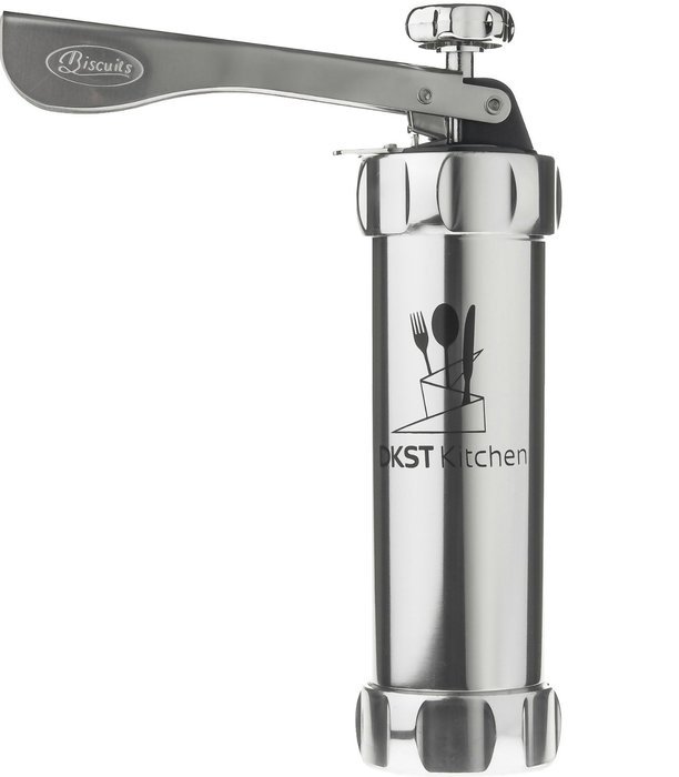 Cookie Press Kit &ndash; Stainless Steel Biscuit Press Set Includes 20 Discs & 4 Icing Tips. DKST Kitchen&rsquo;s Best Christmas...