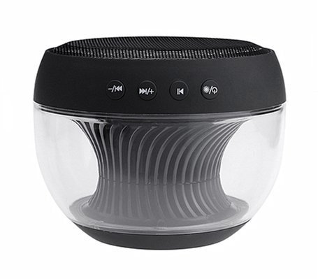 Smileto Multifunctional LED 3D Wireless Bluetooth Round Speaker With Plug-in Card, Waterproof, BASS, Call Function... N18