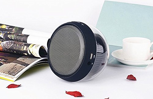 Smileto Multifunctional LED 3D Wireless Bluetooth Round Speaker With Plug-in Card, Waterproof, BASS, Call Function... N23