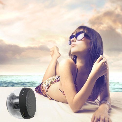 Smileto Multifunctional LED 3D Wireless Bluetooth Round Speaker With Plug-in Card, Waterproof, BASS, Call Function... N24