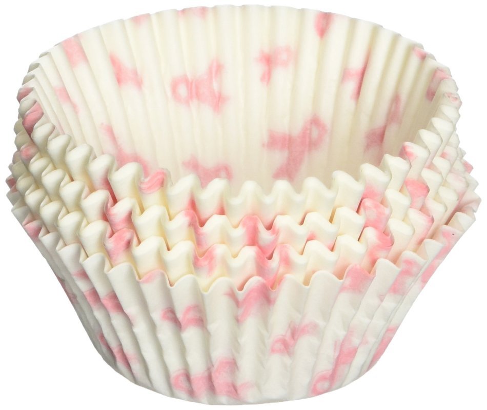 Oasis Supply Breast Cancer Awareness Baking Cups, Standard, 50-Count