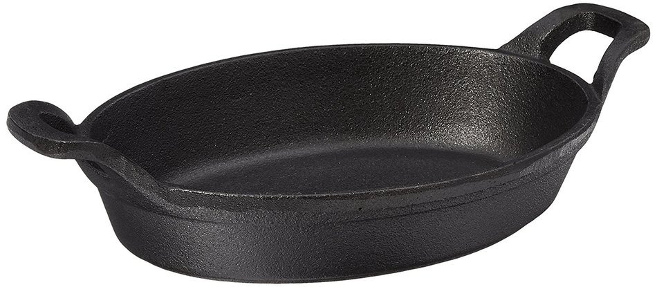 American Metalcraft CIPOV856 Cast Iron Oval Casseroles and Pots, 10.875" Length x 6.125" Width, Black