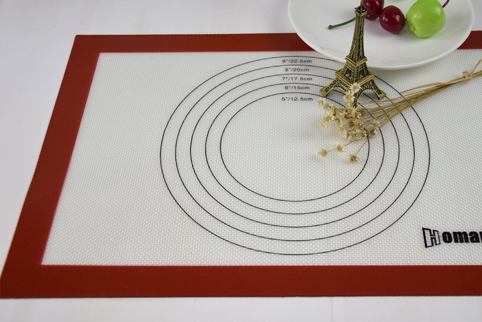 Homankit Silicone Baking Mat, Non Stick Pastry Mat with Measurements, 11 5/8" x 16 1/2" N2
