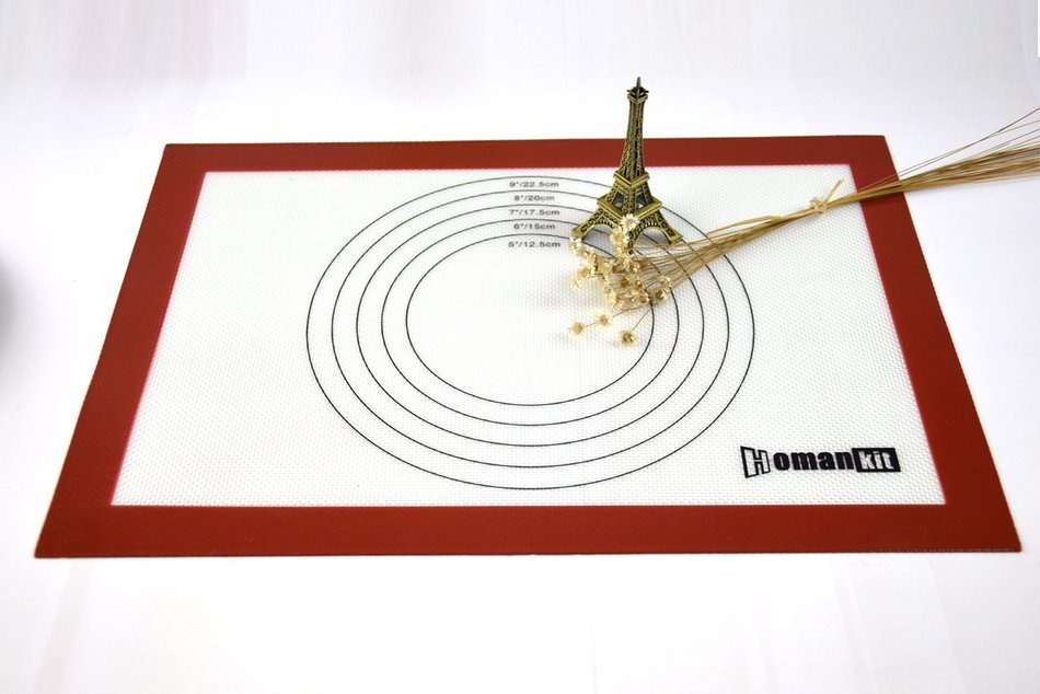 Homankit Silicone Baking Mat, Non Stick Pastry Mat with Measurements, 11 5/8" x 16 1/2" N3