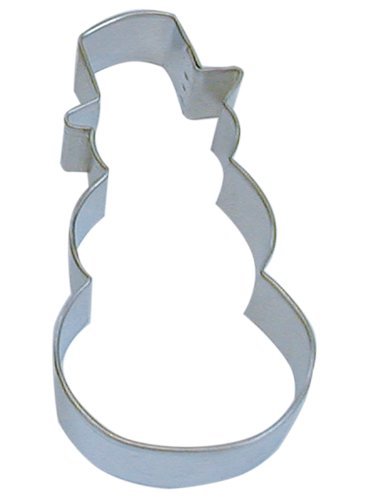 R&M Snowman With Top Hat 4" Cookie Cutter Stainless Steel in Durable Stainless Steel