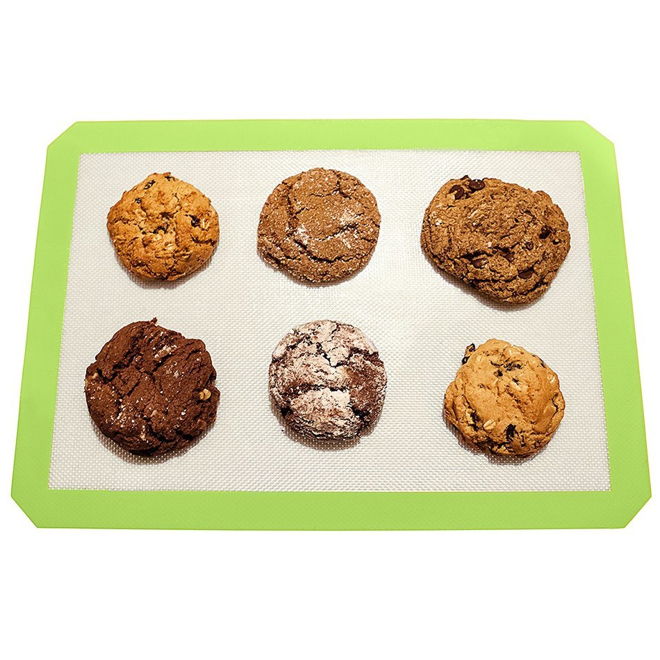 Green Leaf Premium Non-Stick Silicone Baking Mat, Standard Half Sheet, 16.5 x 11.6 in.