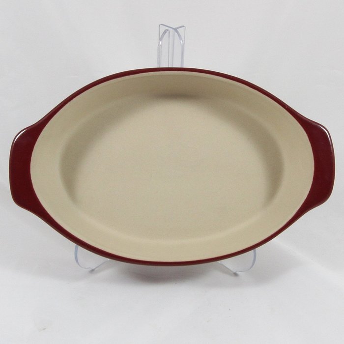 Cranberry Small Oval Baker N2