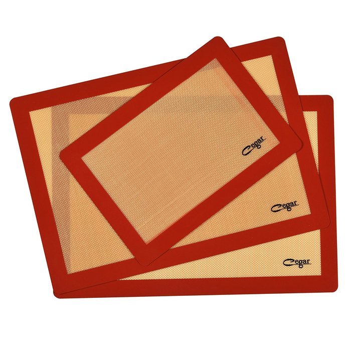 Cegar Premium Non-Stick Silicone Baking Mat Sheet,pack of 2 Piece US Half Size and 1 Piece Petite Jelly Roll Size... N2