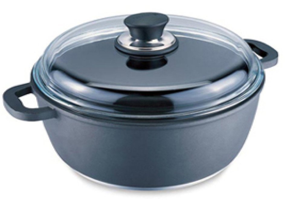 Korkmaz Fine-Cast Aluminum Casserole, Triplex Coating Non-Stick and Bakelite Handle - 7 Quart