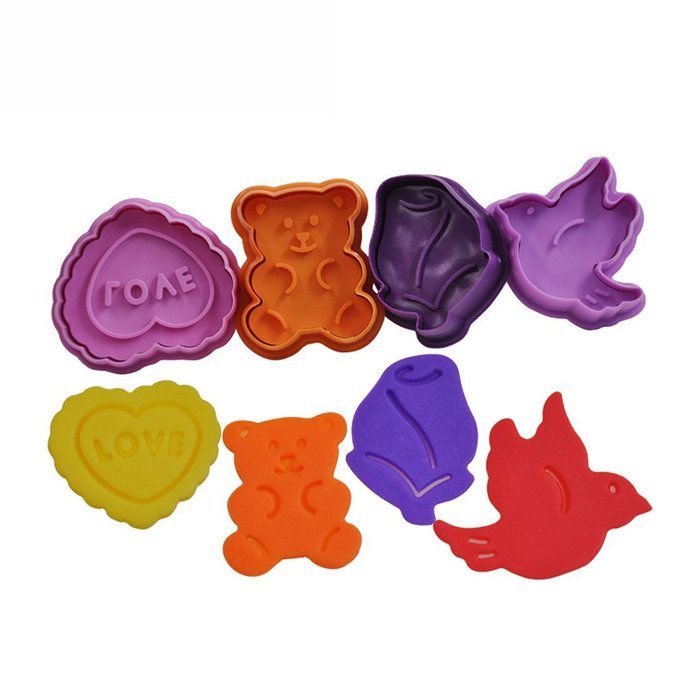 FOUR-C Cookie Cutters Beer and Bird Model Cookie Molds Cutter Set for Cookie Making Color Colorful