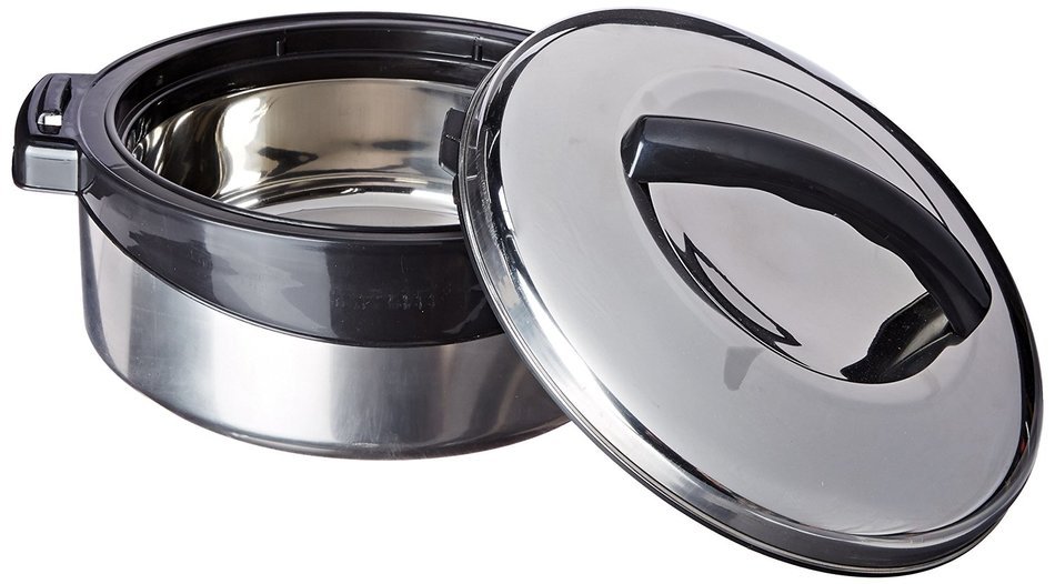 Milton Regent Hot Pot 3 piece Insulated Casserole Gift Set Keep Warm/Cold Upto 4-6 Hours, Full Stainless Steel N2