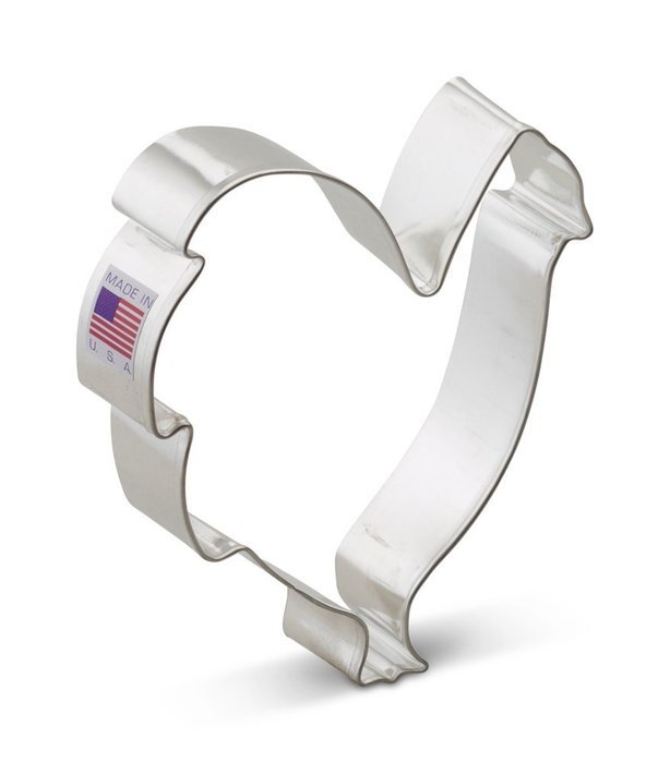 Ann Clark Rooster Cookie Cutter - 4 Inches - Tin Plated Steel