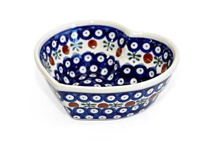 Polish Pottery Nature Small Heart Bowl