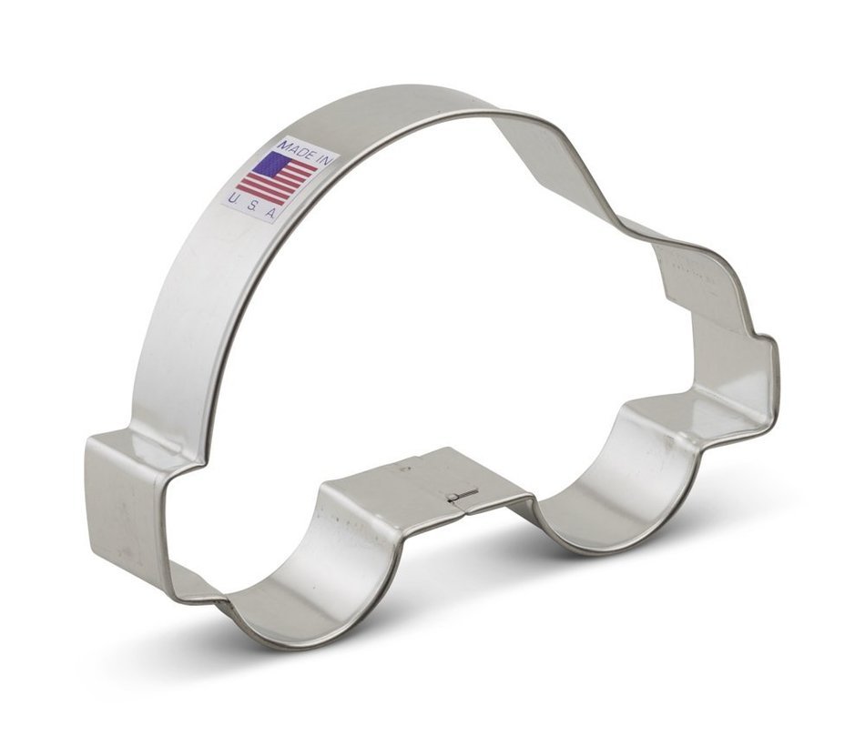 Ann Clark Small Car Cookie Cutter - 4.75 Inches - Tin Plated Steel