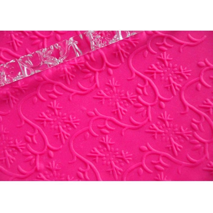 FOUR-C Fondant Decoration Embossing Rolling Pin Gumpaste Tools Color Transparent