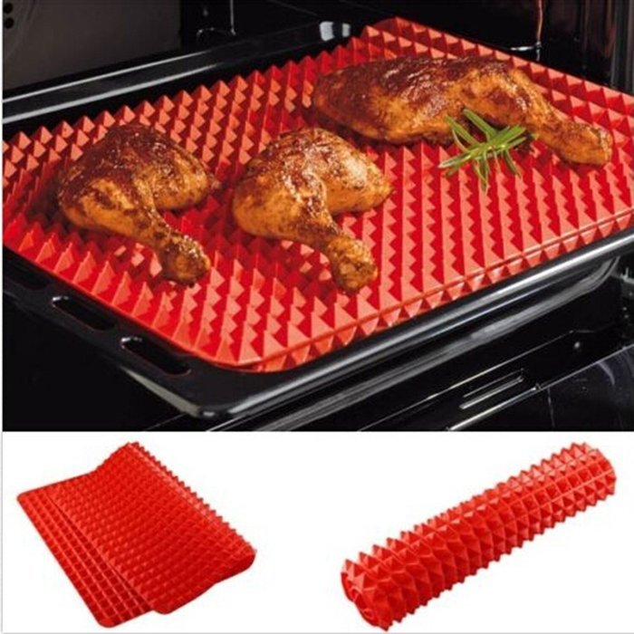 Silvercell Non-Stick Silicone Pyramid Pan Baking Sheet Pastry Cooking Mat N2
