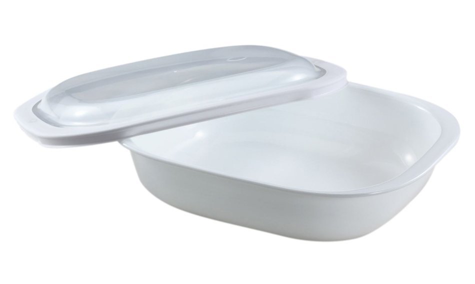 CorningWare SimplyLite 3-Quart Oblong Baking Dish with Plastic Lid