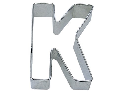 R&M Letter K Cookie Cutter in Durable, Economical, Tinplated Steel
