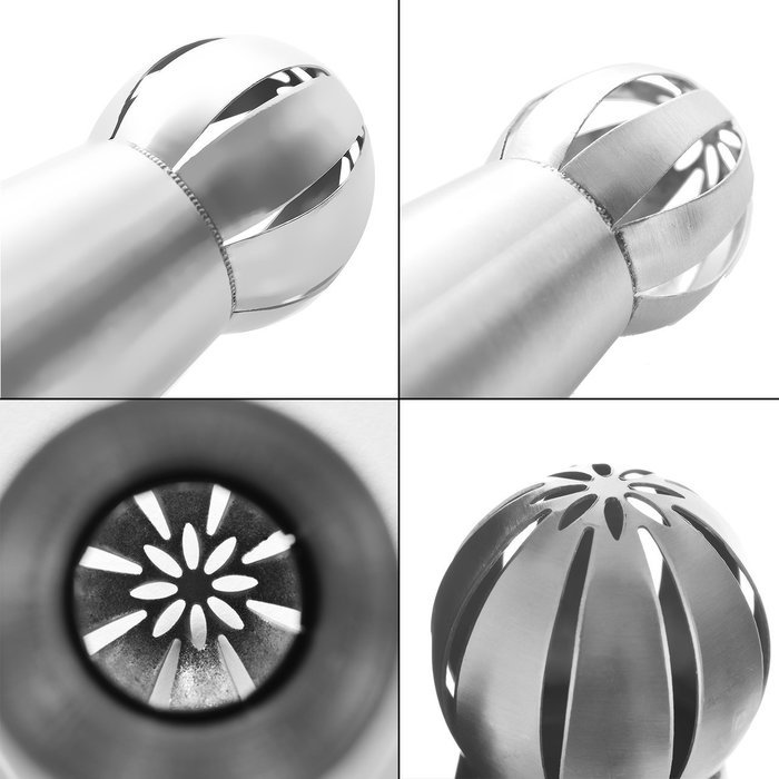 Newcomdigi Sphere Ball Pastry Cake Russian Piping Nozzles,Pastry Cake Fondant Cupcake Buttercream Decorating DIY... N4