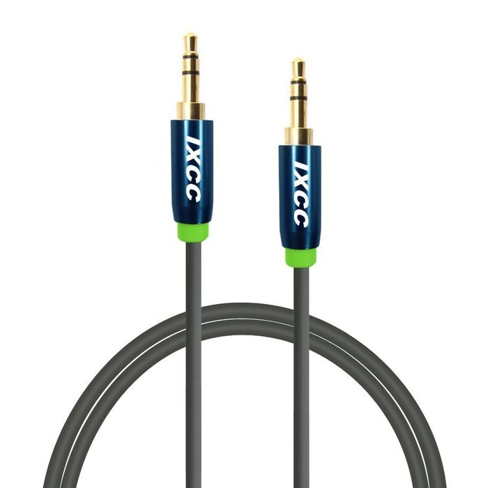 iXCC 3-Ft Tangle-Free Male to Male 3.5mm Auxiliary Cable with Gold Plated Connectors for Apple, Android Smartphones...