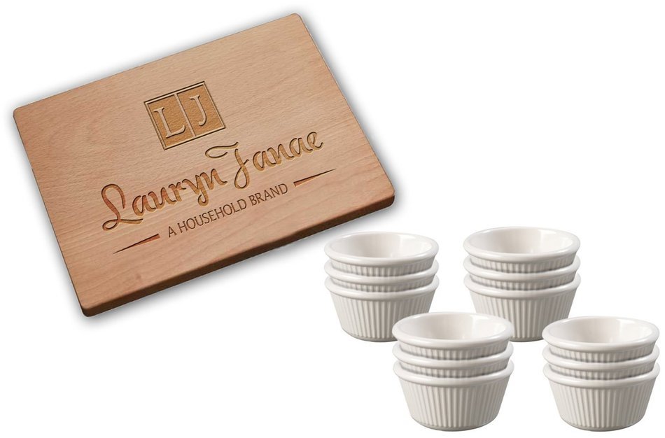 Lauryn Janae Premium Mini 3.5" inch Stackable Glass Kitchen Prep, Dipping Sauce, Dessert, Custard, Pinch, Candy... N8