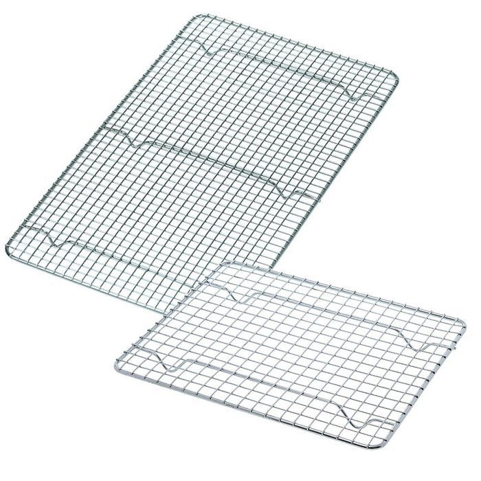 Set of 2 Size 10x18 Inch and 8x10 Inch Wire Pan Grates / Cooling Racks