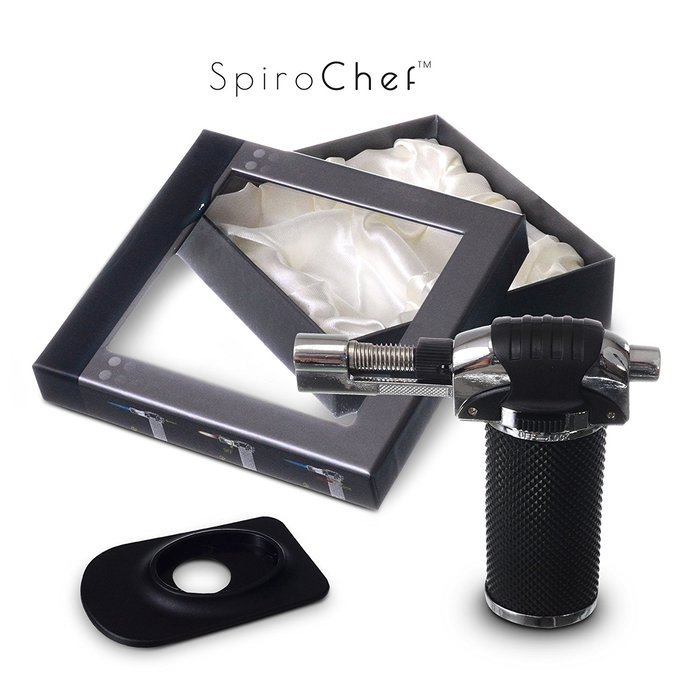 SpiroChef (TM) Professional Self-Igniting Cr&egrave;me Br&ucirc;l&eacute;e Butane Cooking Torch N2