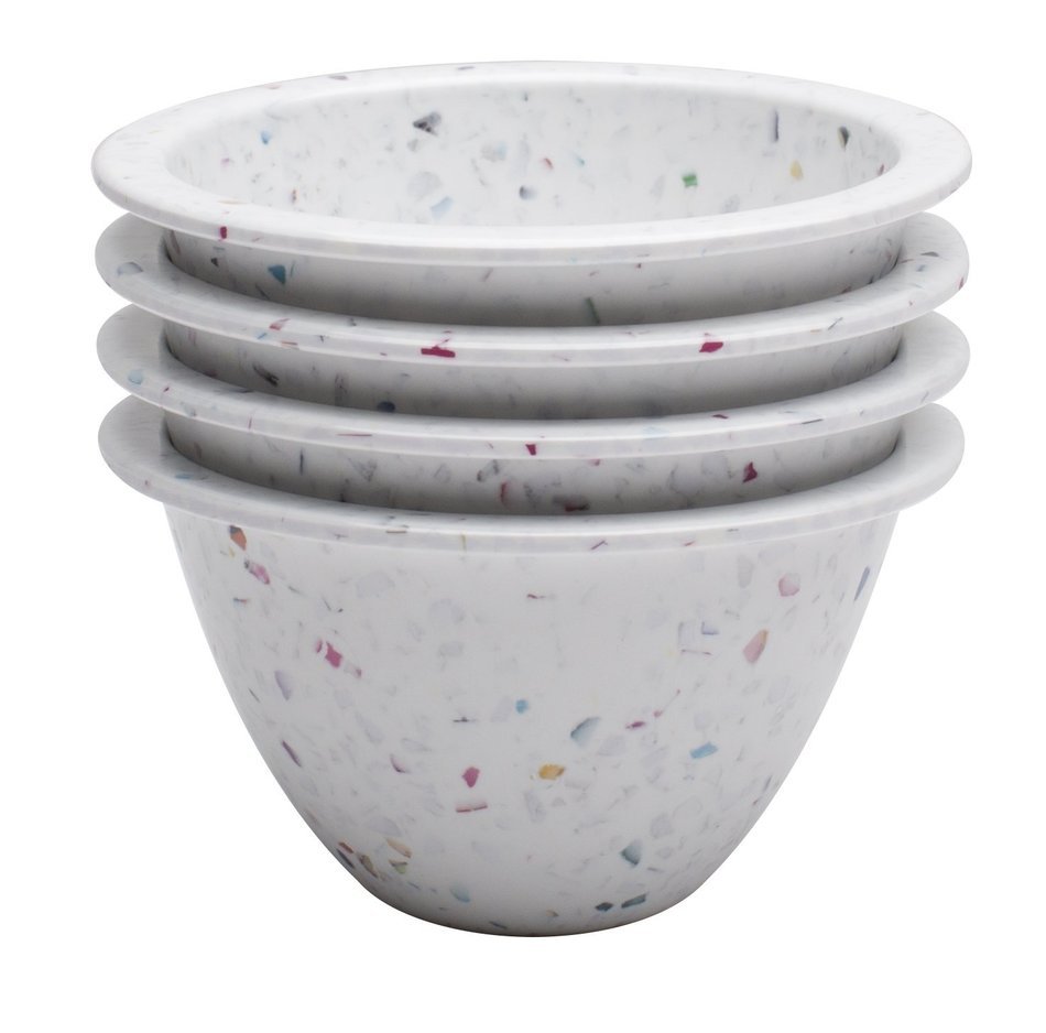 Zak! Designs Confetti Classic Prep Bowls (Set of 4), Durable and BPA-free Melamine, 4" , Urban N14