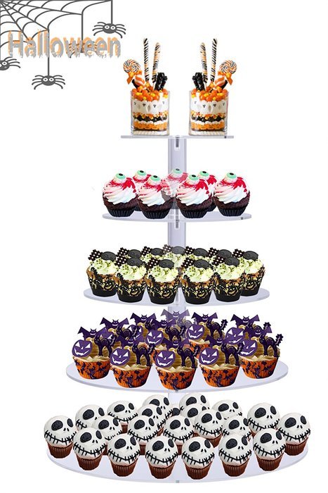 BonNoces Premium 7 Seven Tier Crystal Clear Acrylic Glass Round Wedding Cake Stand Cupcake Tree for Wedding Cupcakes... N22