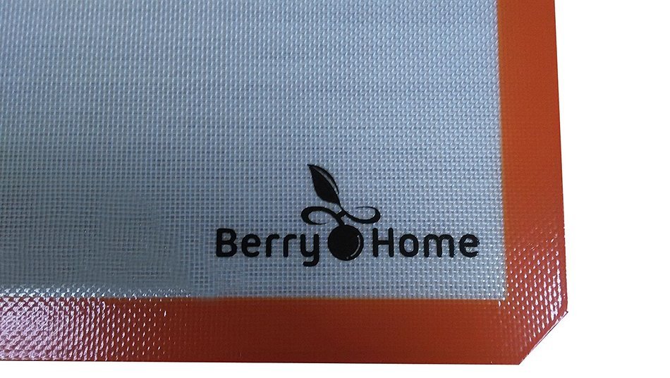 Silicone Baking Mat Parchment Replacement for Baking and Rolling Pizza Dough by Berry Home - 2 Pack N3