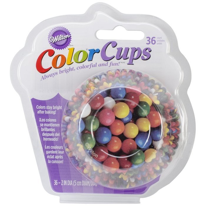 Wilton Standard Real Photo Clear Baking Cups, Gumballs, 36-Pack