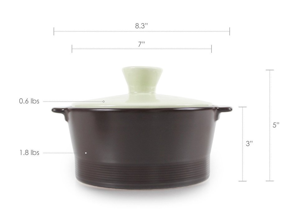 Neoflam Vol 0.8QT Stovetop Ceramic Cookware, Beige N34