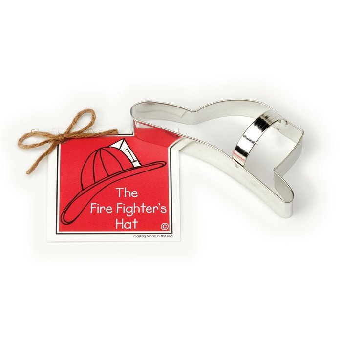 Fire Hat Cookie and Fondant Cutter - Ann Clark - 5.8 Inches - US Tin Plated Steel