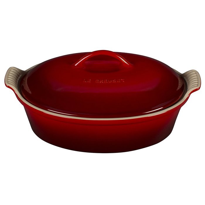 Heritage Covered Oval Casserole Color: Cherry