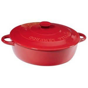 Gourmet Village Dip & Brie Baker - 6&frac34;" - Red