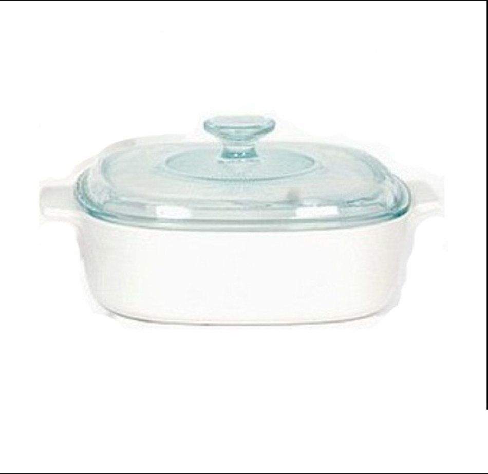 Corning Ware A-2-B Casserole Dish with Lid - "Just White"