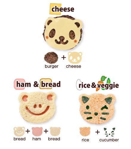 CuteZCute Animal Friends Food Deco Cutter and Stamp Kit N3
