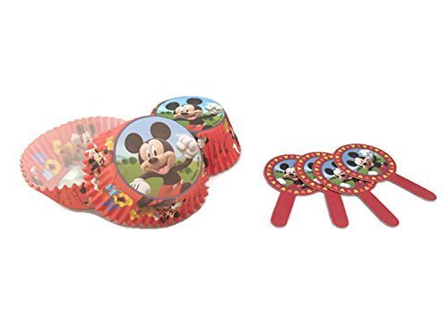 Mickey Mouse Baking Cups - 100 Mini Cups, 24 Regular Cups and 24 Cupcake Toppers N2