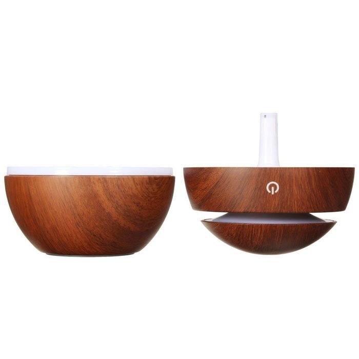 MOHOO Wood Grain Aroma Diffuser Whisper Quiet Cool Mist Air Purifier Ultrasonic Humidifier With 6 Color LED Lights... N3