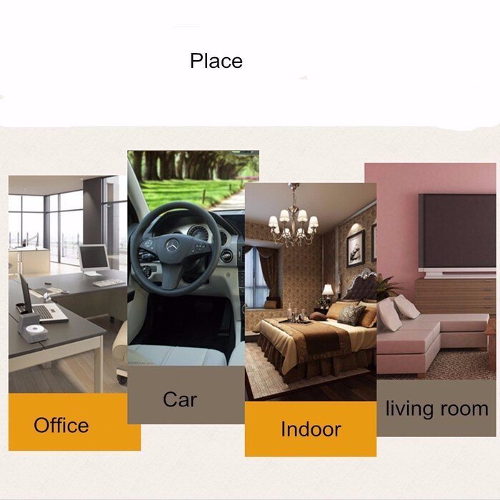 MOHOO Wood Grain Aroma Diffuser Whisper Quiet Cool Mist Air Purifier Ultrasonic Humidifier With 6 Color LED Lights... N6