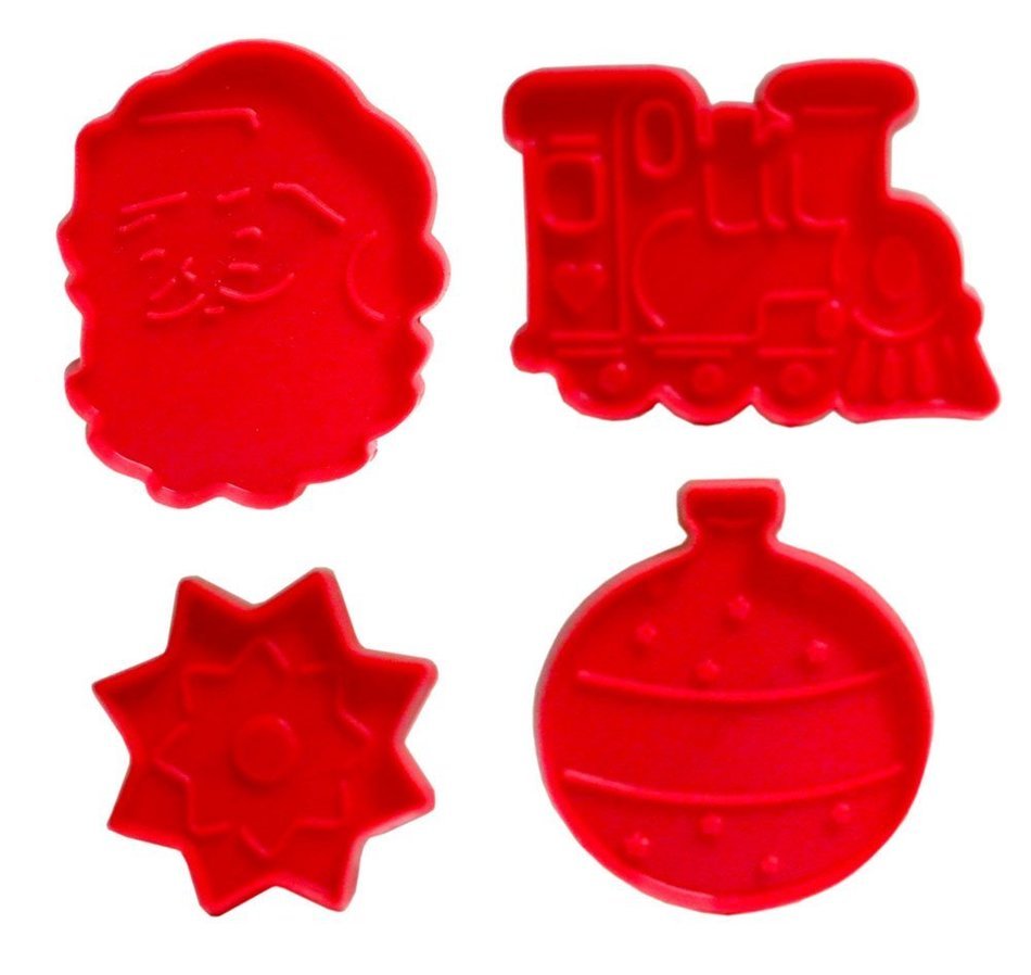 Pack of 4 Christmas Cookie Stamps Cutters