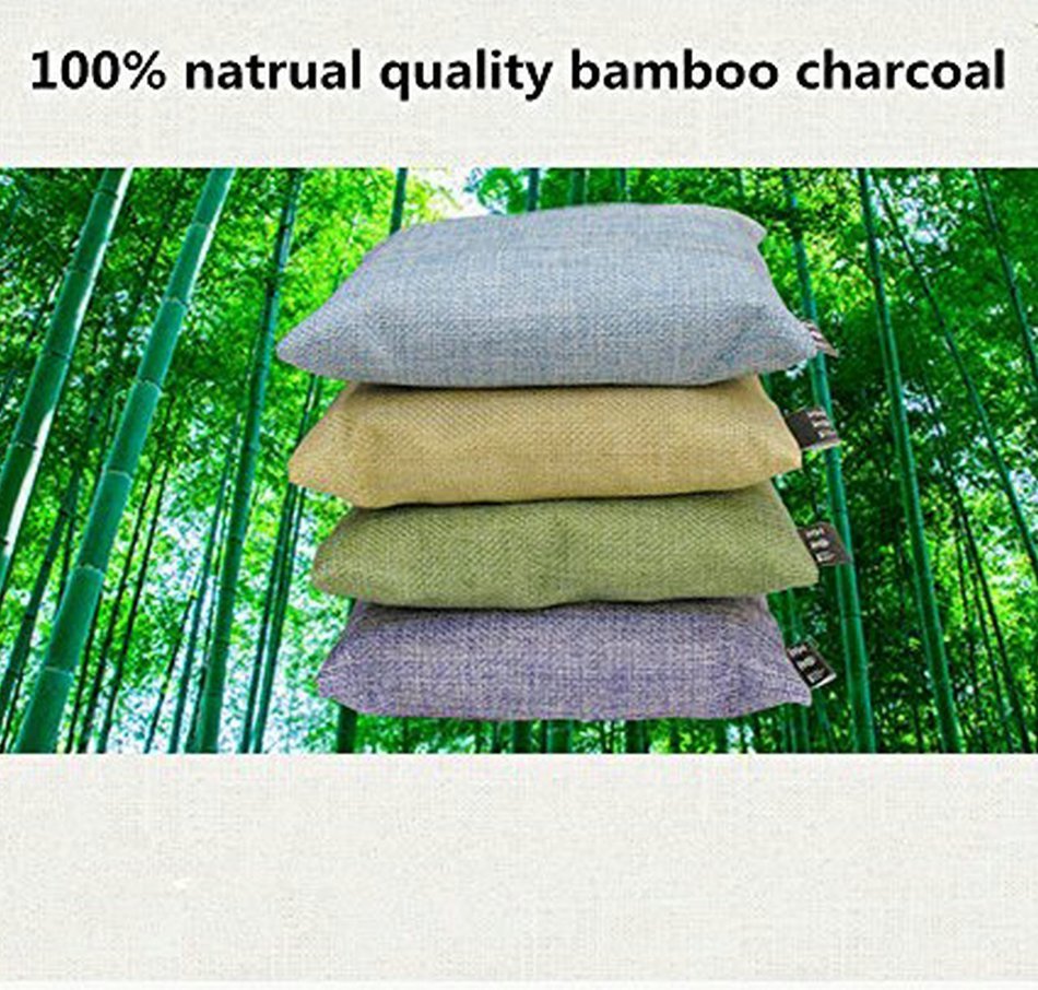 EWALKING Air Purifying Bamboo Charcoal Deodorizer Bag 4 packs*200g for Fridge,Freezers,Closet,Car,Shoes,kitchens... N2