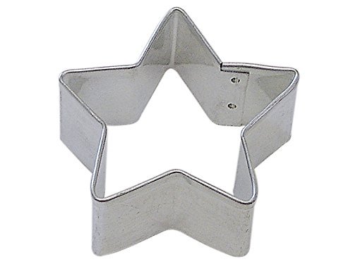 CybrTrayd R&M Star Tinplated Steel Cookie Cutter and Cookie Recipe, 2-Inch, Silver, Bulk Lot of 12