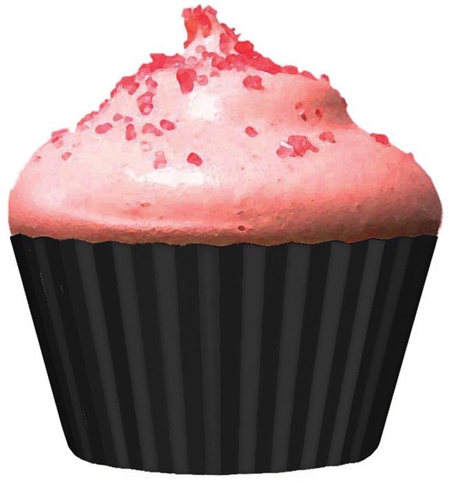 Cupcake Creations BKCUP-8858 Standard Cupcake Baking Cup, Black, 32-Pack