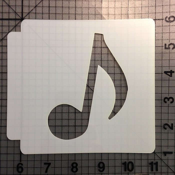 Music Note Stencil 100 (7.5 Inches)