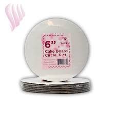 Cakeboard Circle 6", 25 Count