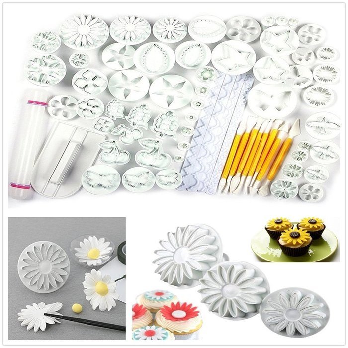 Yakamoz Cake Decration Tool Kit Fondant Cake Cookie Cutter Mold Sugarcraft Icing Decorating Flower Modelling Tools... N3