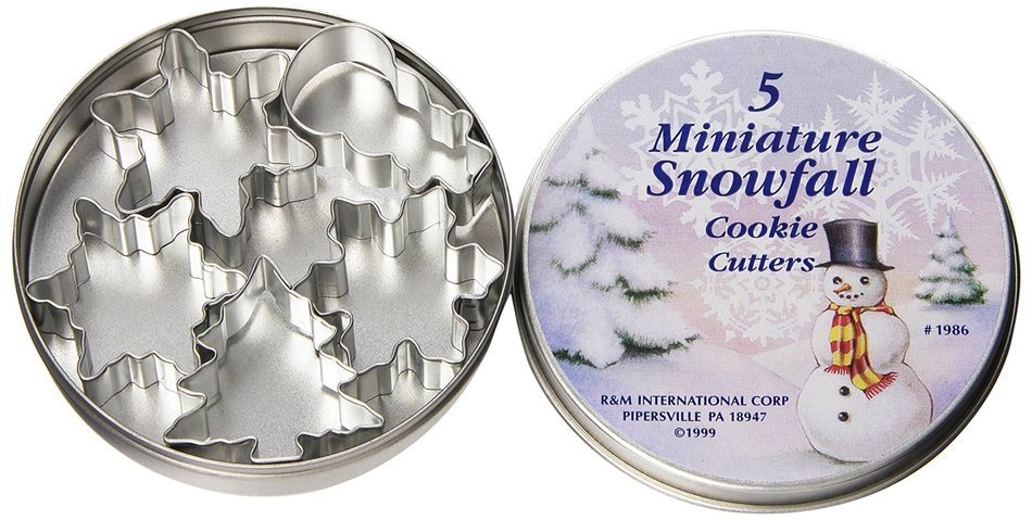 R & M International 5 Piece Mini Snowfall Cookie Cutter Set. Super Cute Shapes are Favorites of Bakers. 1.75...