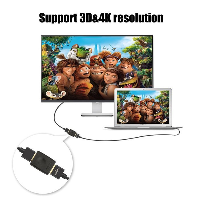 VCE (3 PACK) HDMI Female to Female Coupler Gold Plated High Speed HDMI Female Adaptor N5