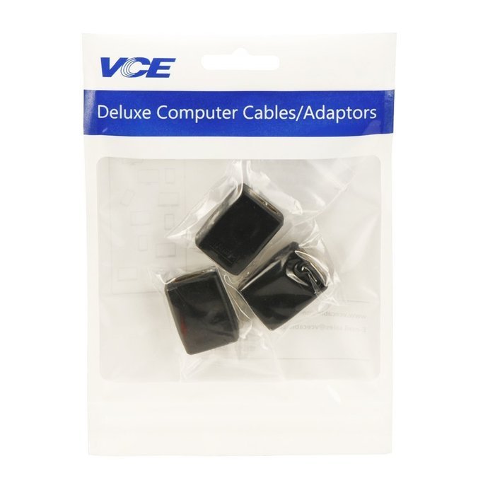 VCE (3 PACK) HDMI Female to Female Coupler Gold Plated High Speed HDMI Female Adaptor N7